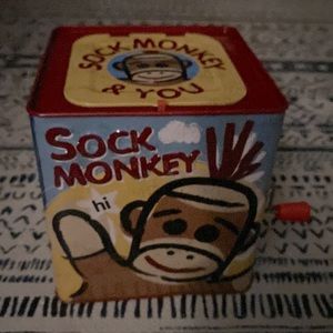 Sock Monkey Jack In The Box